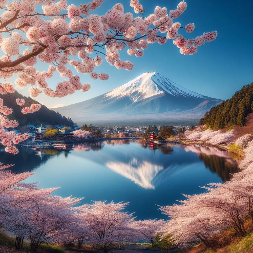 日本の富士山の景色